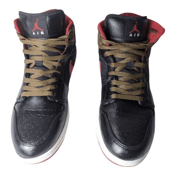 NIKE Air Jordan 1 Phat \'Black Red Olive\' Sneakers Size 11 main image 3